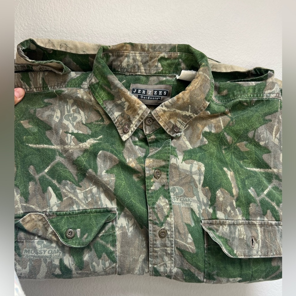 Jerzees Camouflage Shirt Jacket Long Sleeve